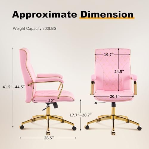 Serta Essentials Faux Leather Office Chair Pink